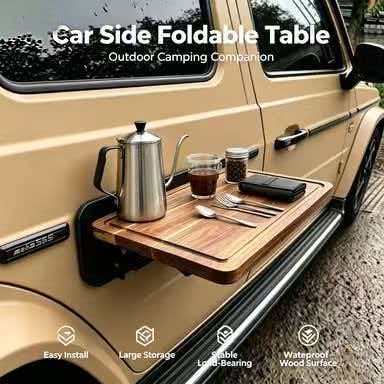 Desk Setup Equipment - Quick Setup Car Side Mount Foldable