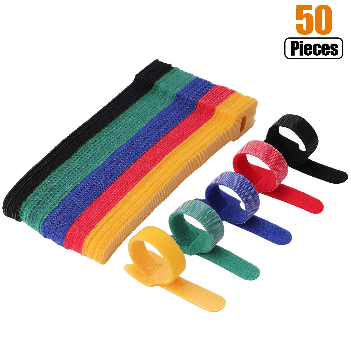 Cable Velcro Strap - Bộ 50 12*200Mm T-Loại Khóa Dán