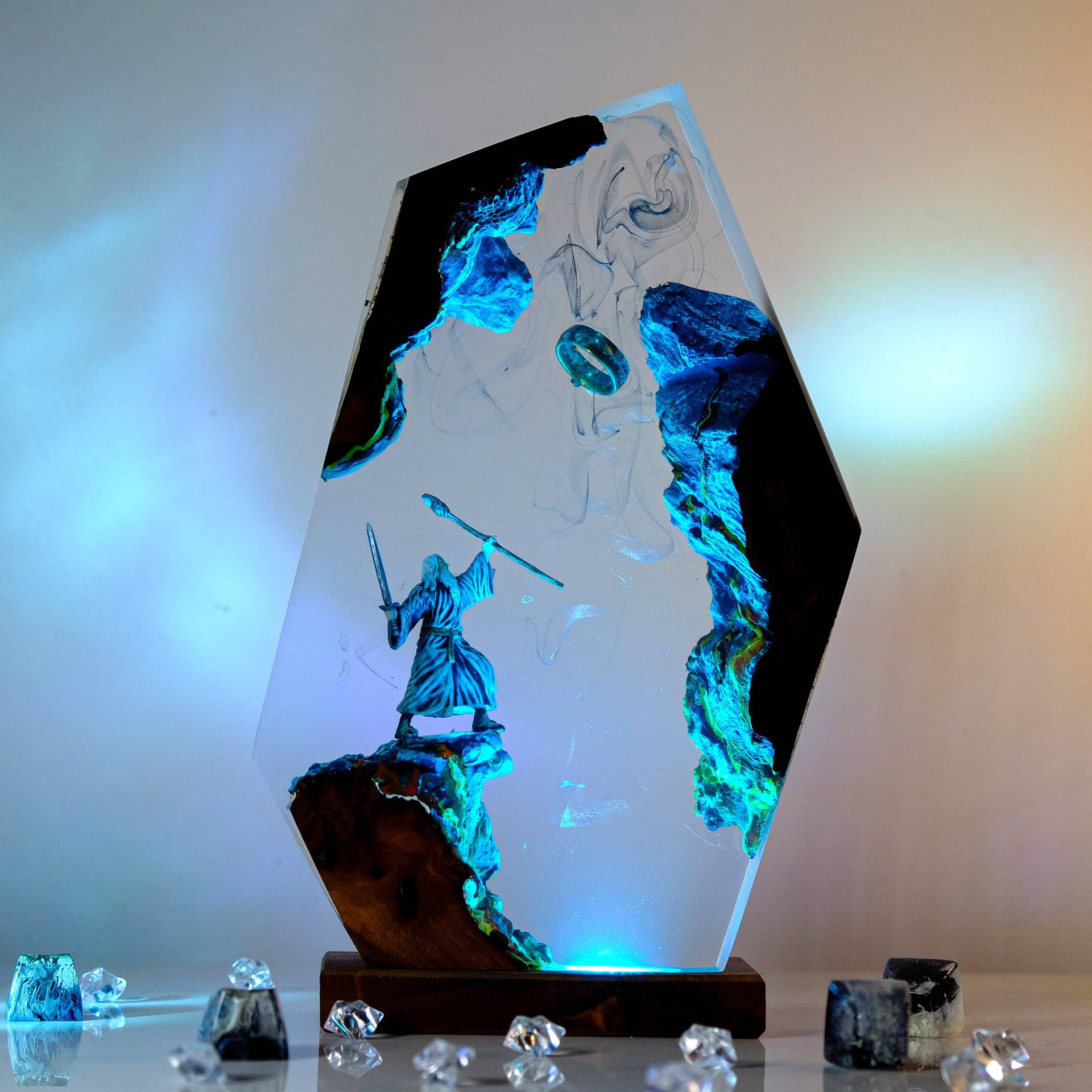 Desk Setup Equipment - Movie Scence Figure Table Resin Lamp
