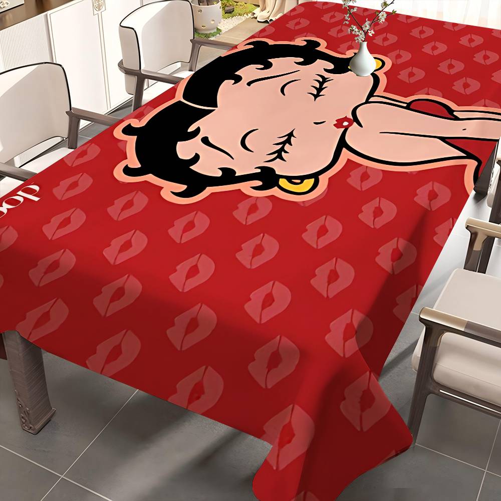 Desk Setup Wallpaper - B-Bettys B-Boops Table Cloth Rectangular Stain