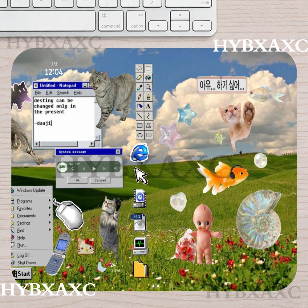 Work Desk Home Setup - HYBXAXC Funny Animals Meme Mouse Pad