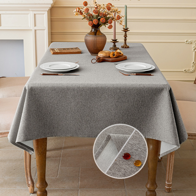 Three-Proof Cotton Linen Table - đánh giá và giá Desk Setup Wallpaper