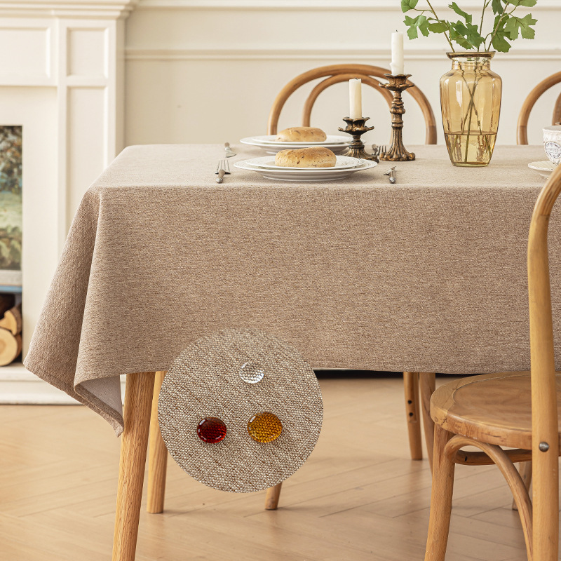 Three-Proof Cotton Linen Table - đánh giá và giá Desk Setup Wallpaper