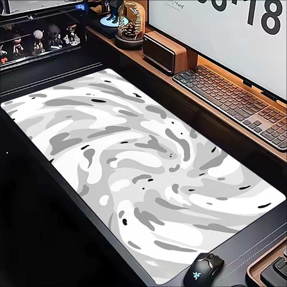 Desk Mat Grey White Topographi - đánh giá và giá Work Desk Home Setup