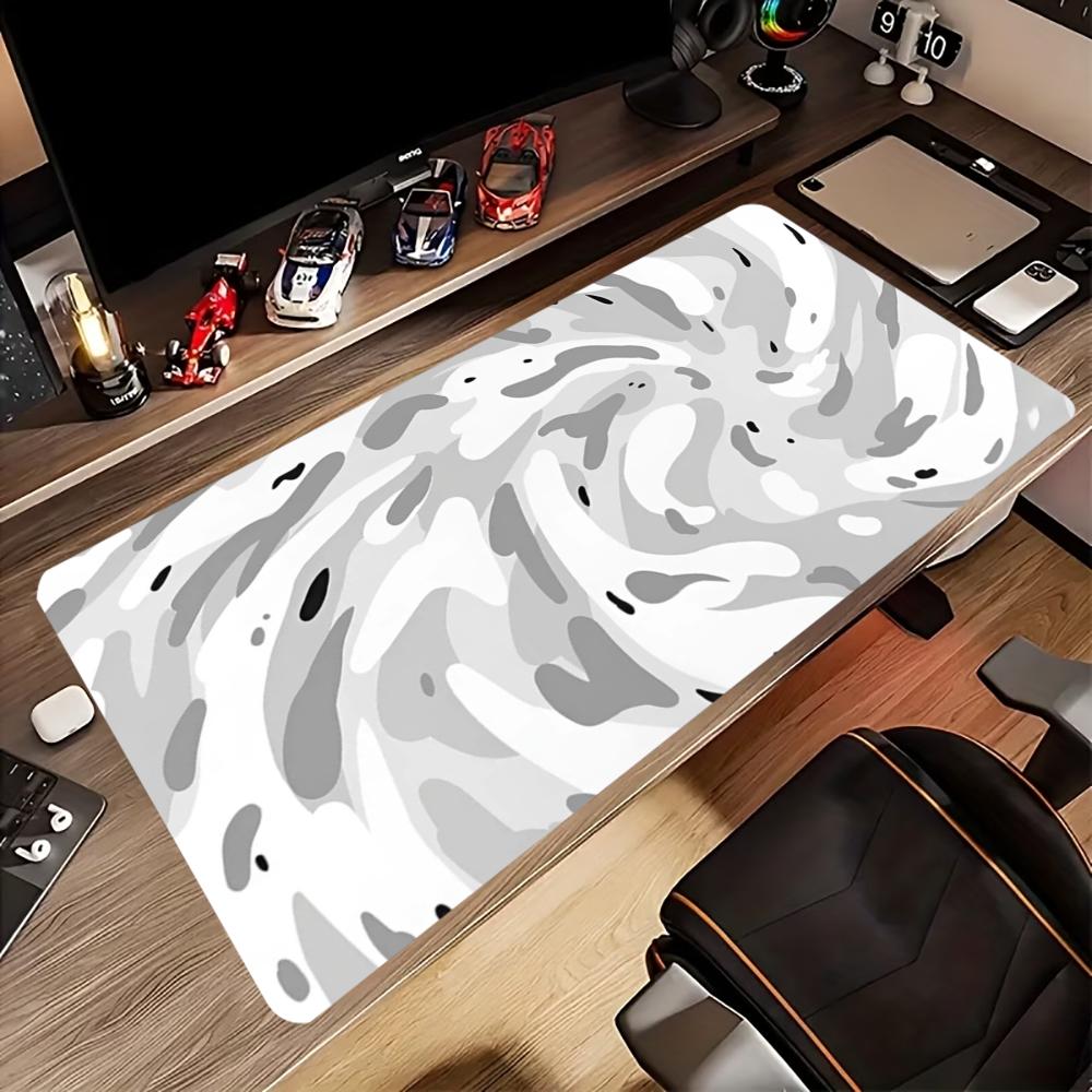 Desk Mat Grey White Topographi - đánh giá và giá Work Desk Home Setup