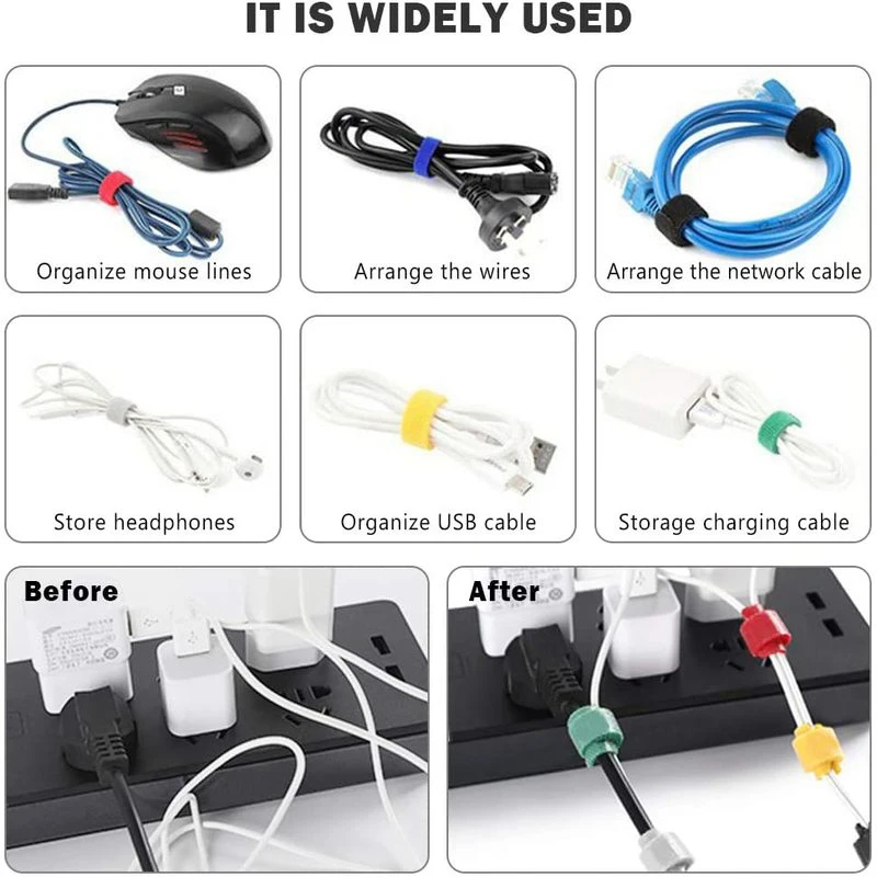 1/2/3pcs Reusable 5M Cable Org - đánh giá và giá Cable Velcro Strap