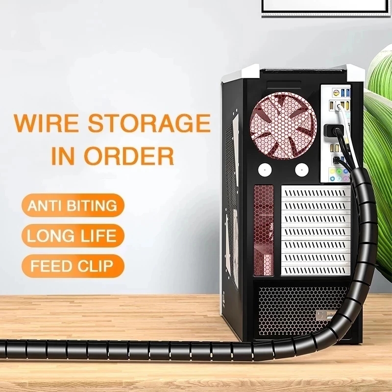 1/2M Flexible Spiral Cable Org - đánh giá và giá Cable Velcro Strap