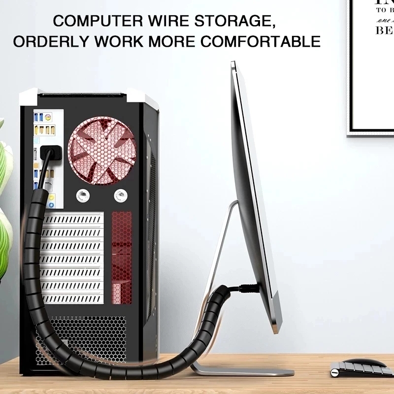 1/2M Flexible Spiral Cable Org - đánh giá và giá Cable Velcro Strap