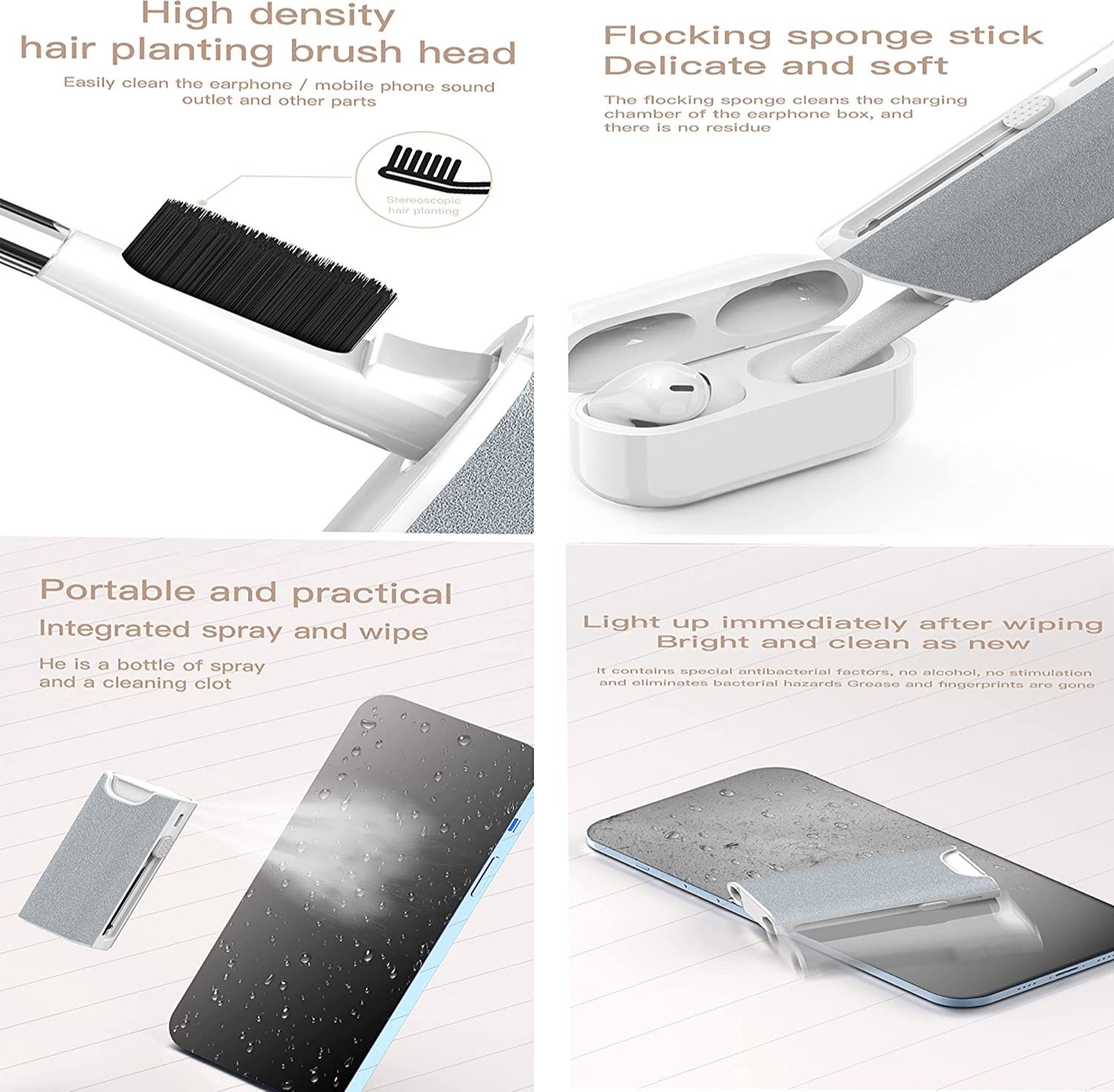 5 in 1 Earphone Cleaner Brush  - đánh giá và giá Monitor Cleaning Kit