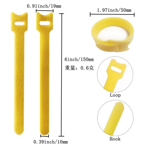 10Pcs Cord Ties Self-adhesive  - đánh giá và giá Cable Velcro Strap