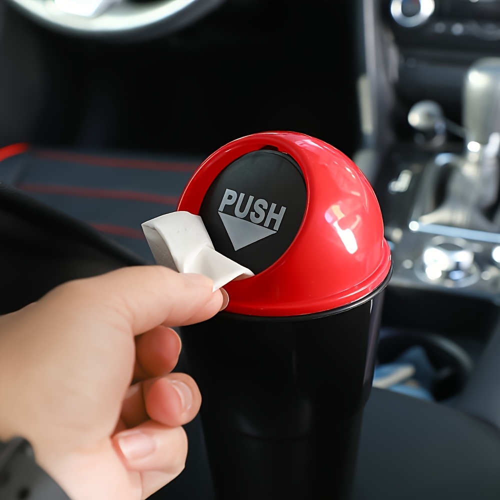 1pc Portable Car Mini Trash Ca - đánh giá và giá Desk Setup Black