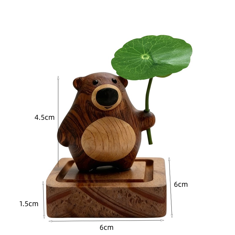 Cute Bear Aroma Diffuser Wood  - đánh giá và giá Desk Setup Essentials