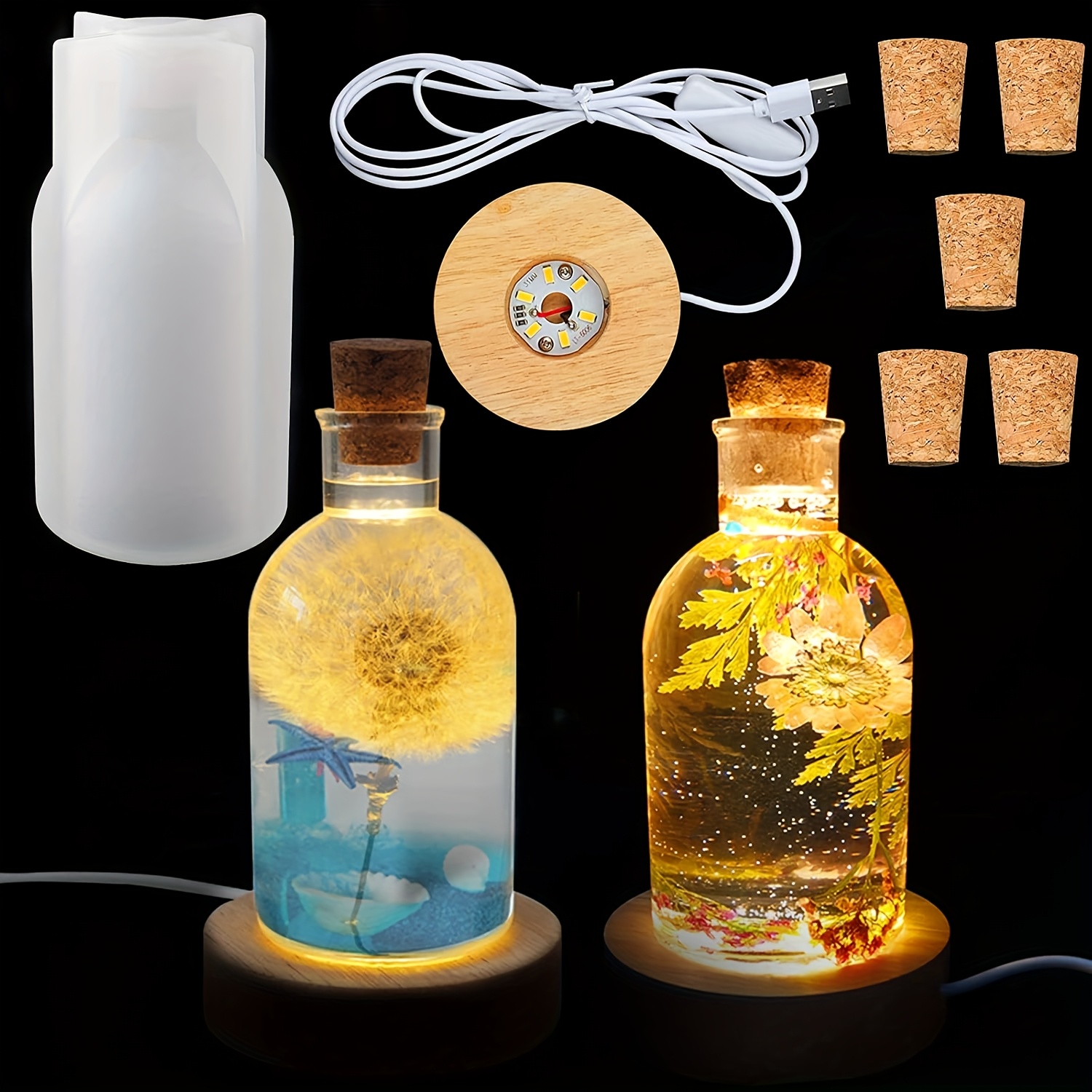 Drift Bottle Light Resin Mold  - đánh giá và giá Desk Setup Equipment