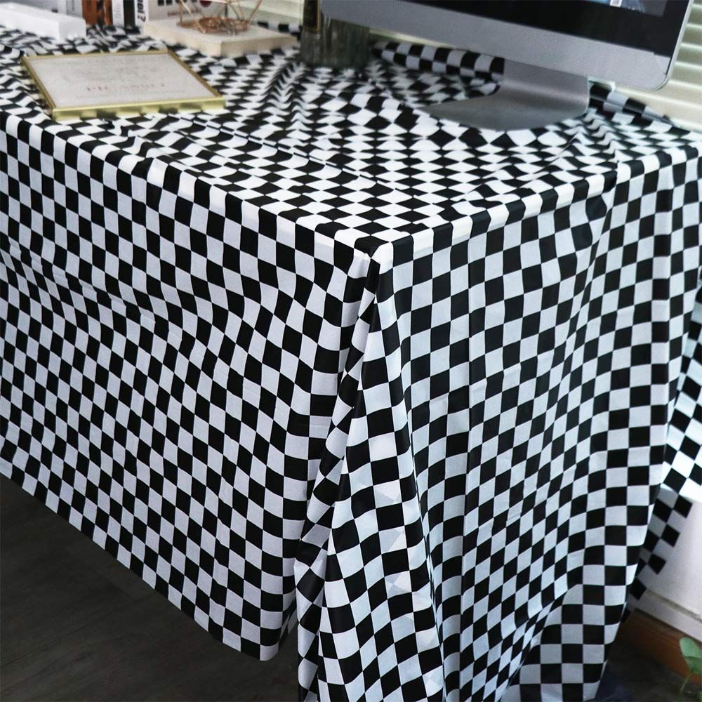 Black and White Checkered Disp - đánh giá và giá Desk Setup Wallpaper