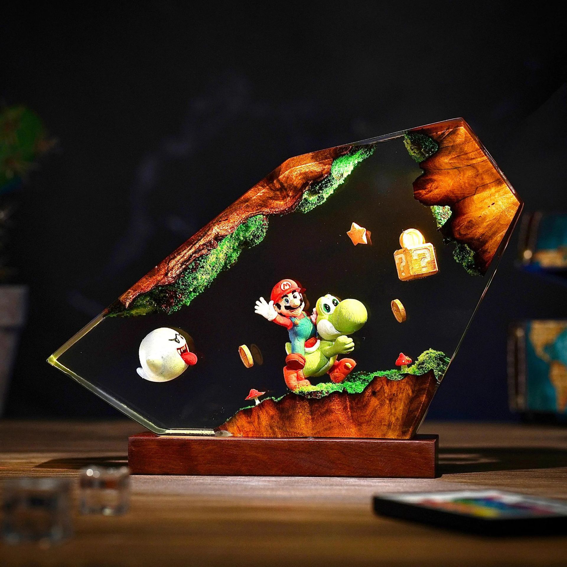 Table Resin Lamp Cartoon Anime - đánh giá và giá Desk Setup Equipment