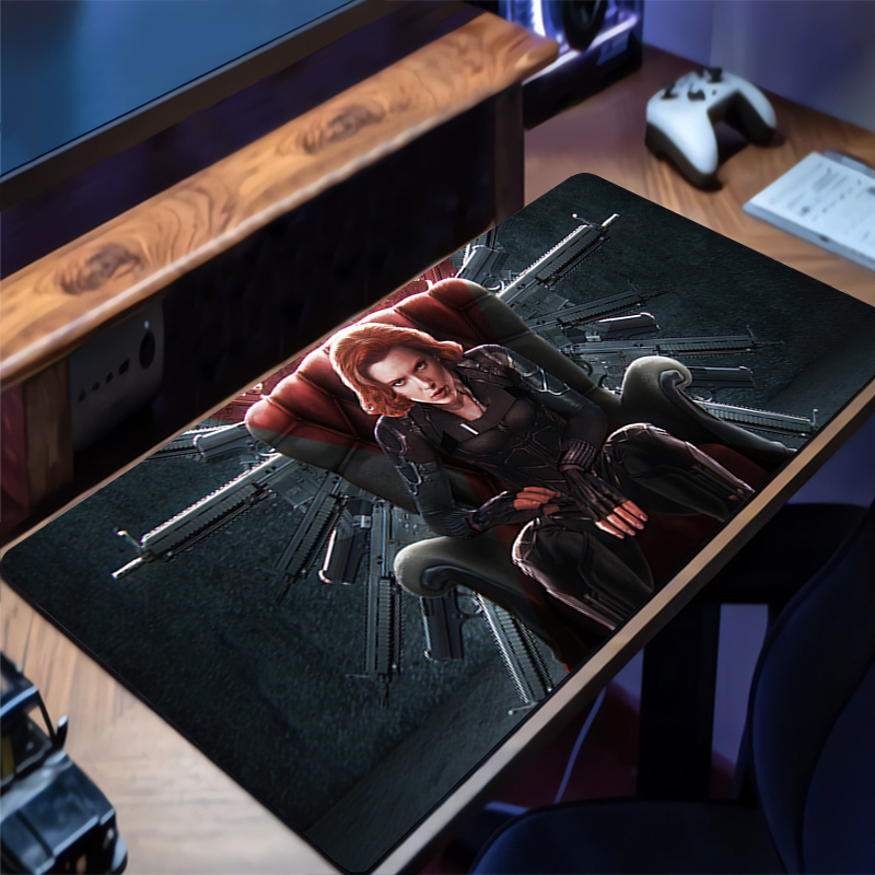 Black W-widow Mouse Pad Gaming - đánh giá và giá Desk Setup Black
