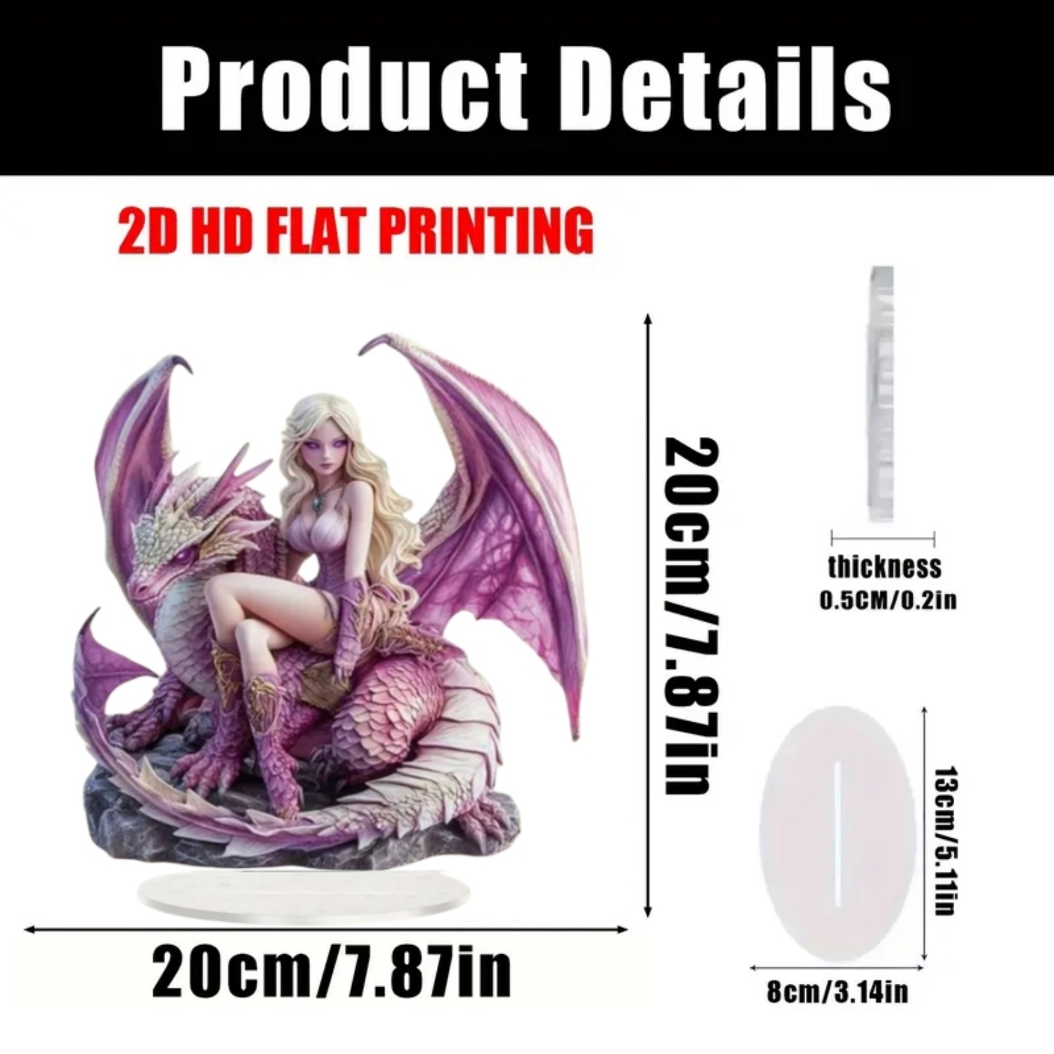 Fairy Statue,2D Flat Acrylic P - đánh giá và giá Desk Setup Equipment