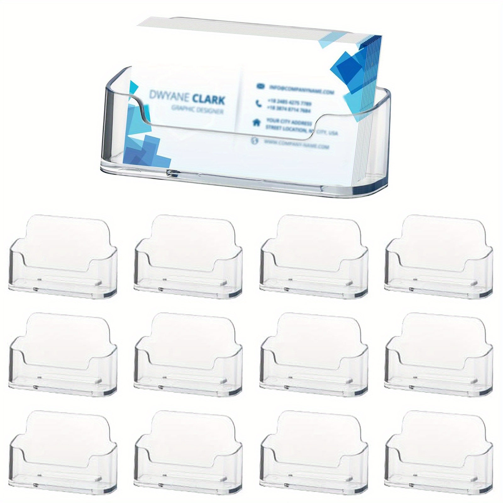 2pcs Clear Acrylic Business Ca - đánh giá và giá Desk Setup Essentials