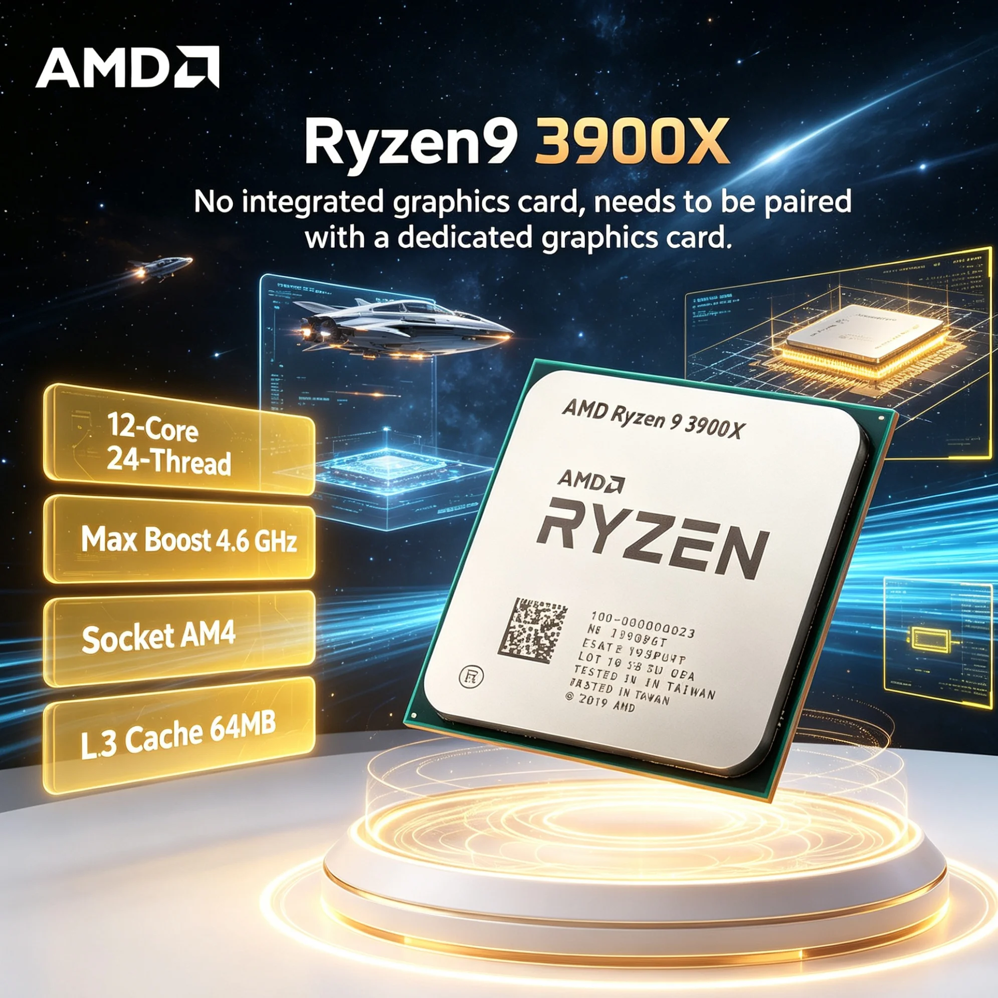 AMD CPU Ryzen 9 3900X Processo - đánh giá và giá Amd Cpu Ryzen 9
