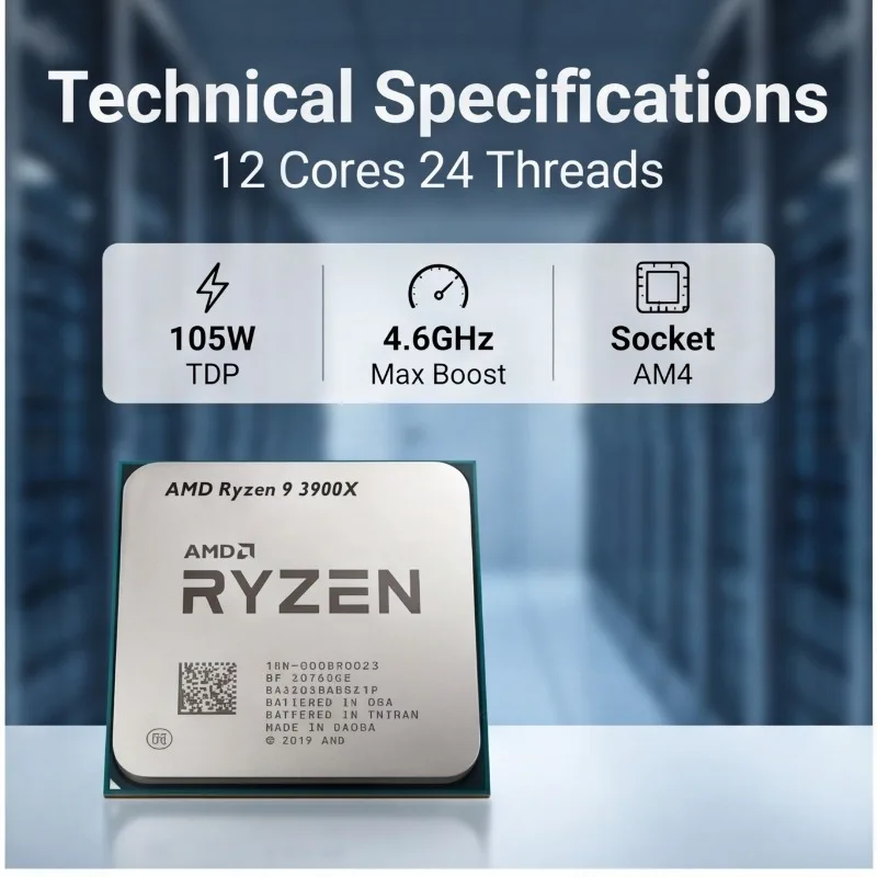 AMD CPU Ryzen 9 3900X Processo - đánh giá và giá Amd Cpu Ryzen 9