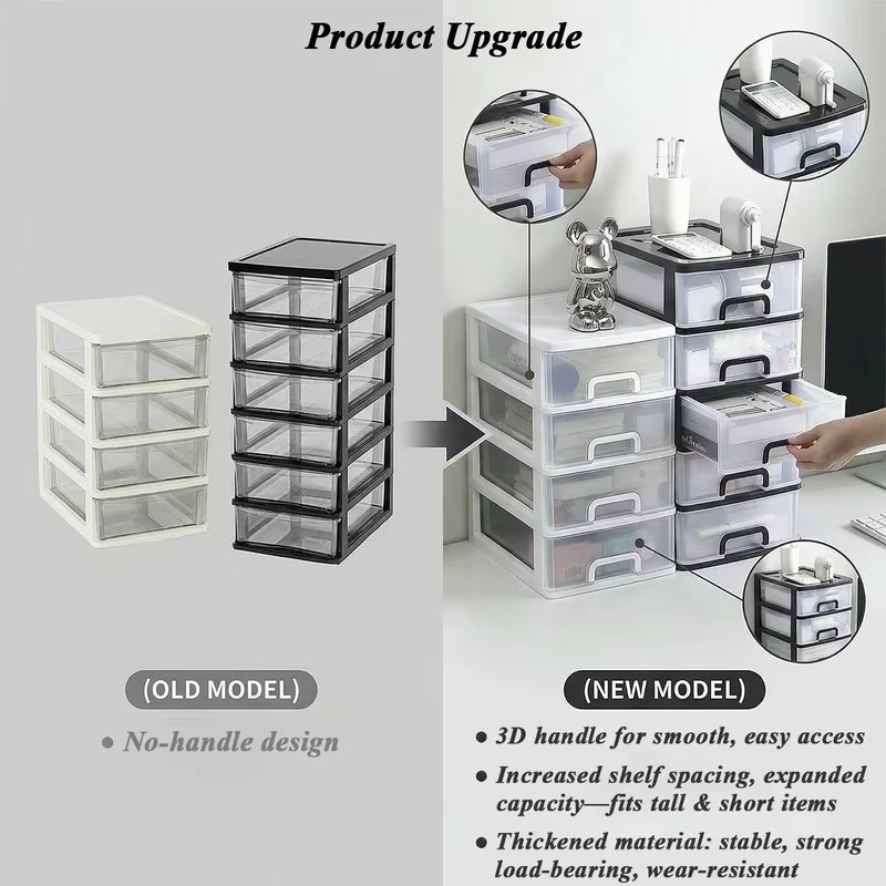 Multi-Tier Plastic Storage Dra - đánh giá và giá Desk Setup Essentials