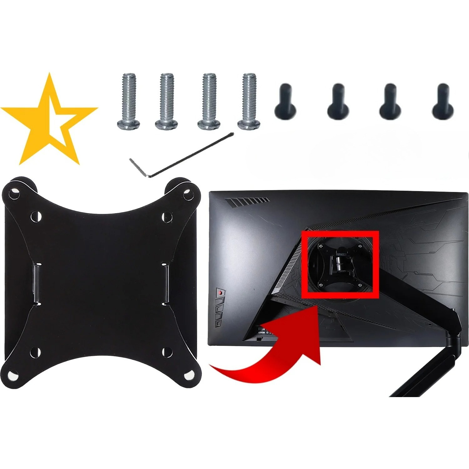 VESA Mount Adapter for ASUS Pr - đánh giá và giá Desk Setup Monitor Arm