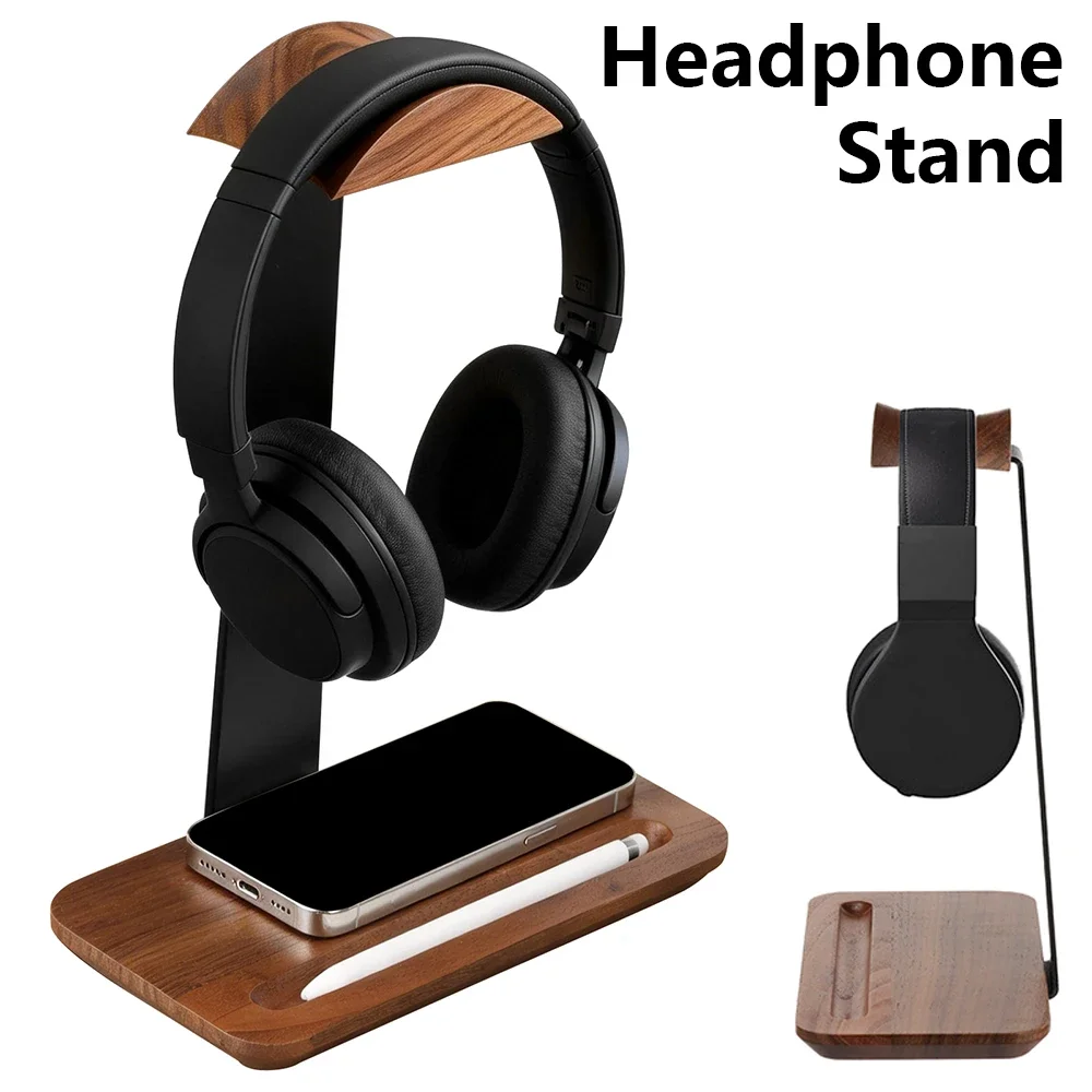 Universal Wood Headphone Stand - đánh giá và giá Desk Setup Equipment