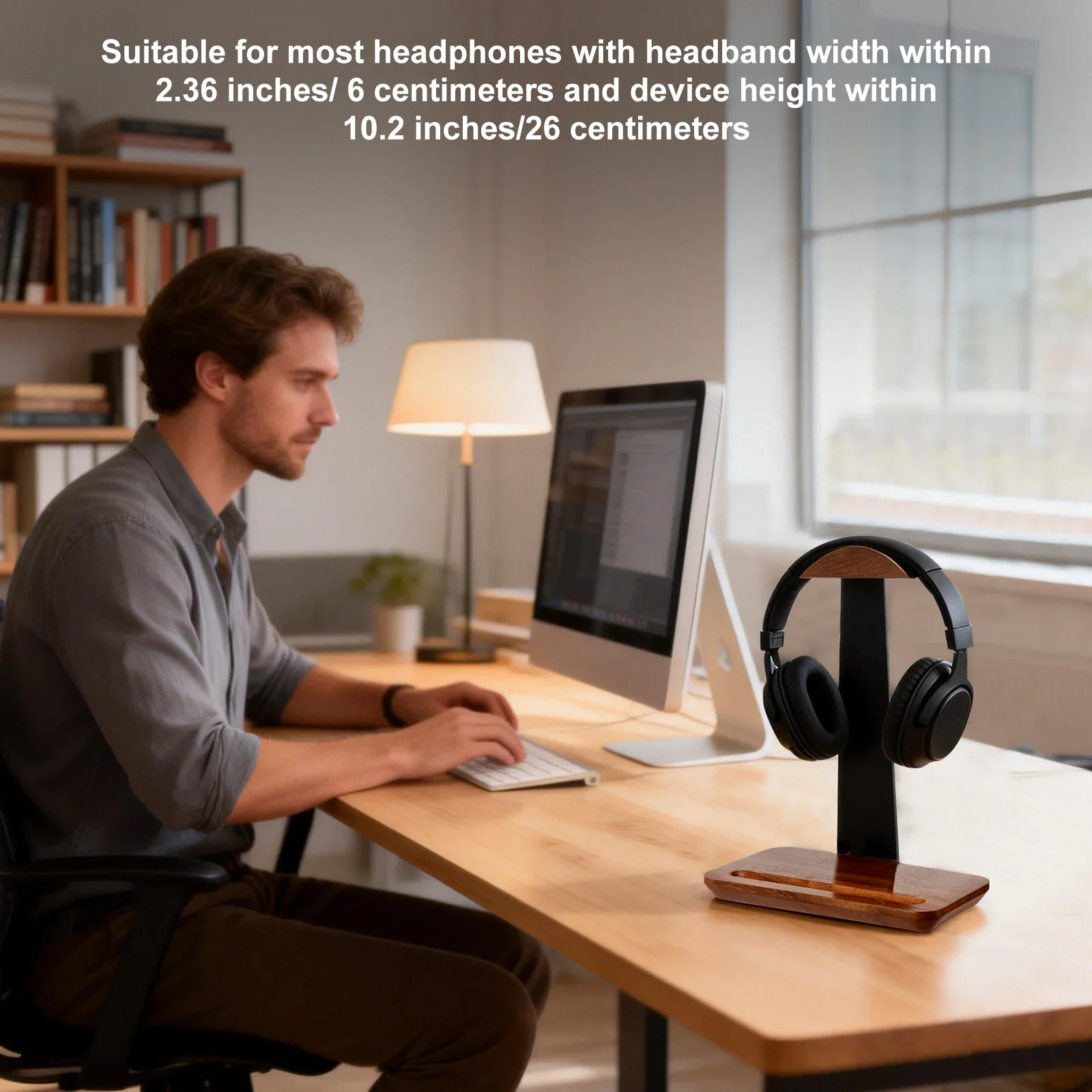 Universal Wood Headphone Stand - đánh giá và giá Desk Setup Equipment