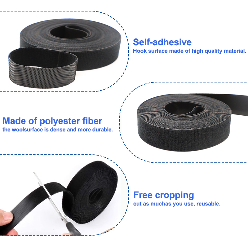 5M/Roll Width 10/15/20/25mm Bl - đánh giá và giá Cable Velcro Strap