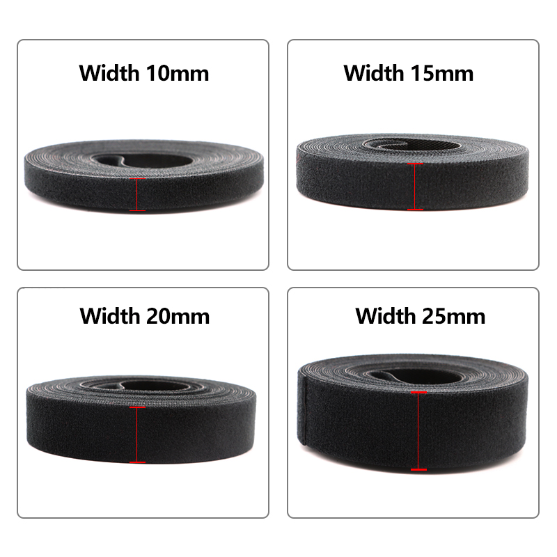 5M/Roll Width 10/15/20/25mm Bl - đánh giá và giá Cable Velcro Strap