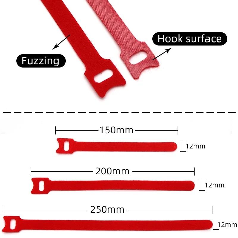 50/100 Viên 150 200 250Mm Rele - đánh giá và giá Cable Velcro Strap