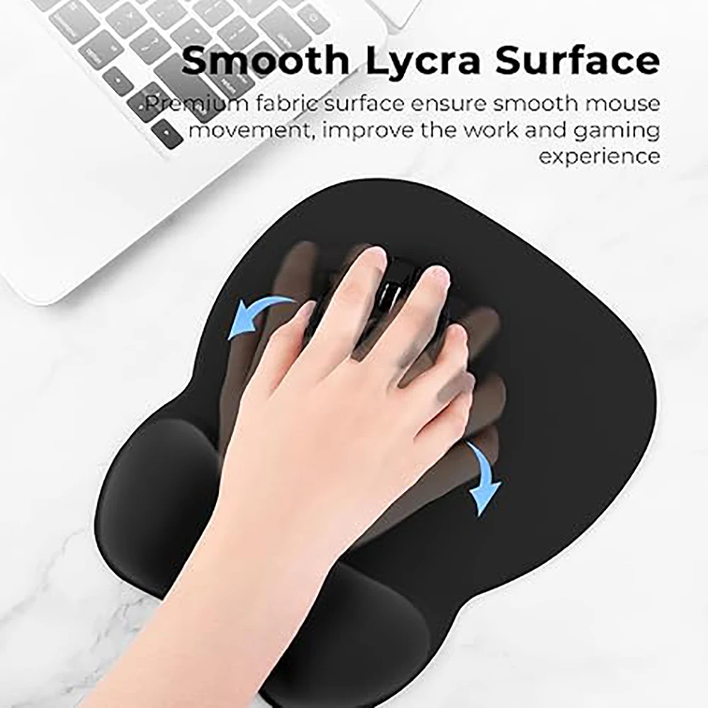 Mouse Pad with Wrist Support,  - đánh giá và giá Desk Setup Black