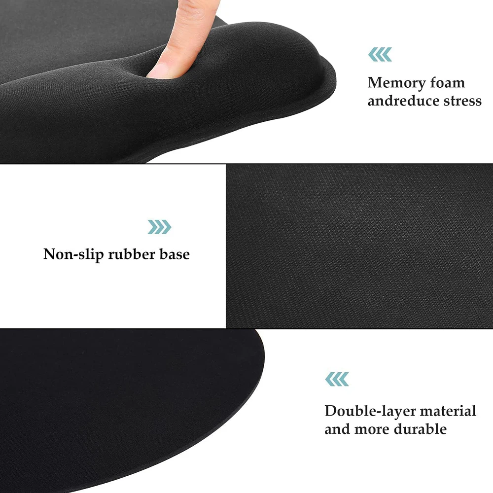 Mouse Pad with Wrist Support,  - đánh giá và giá Desk Setup Black