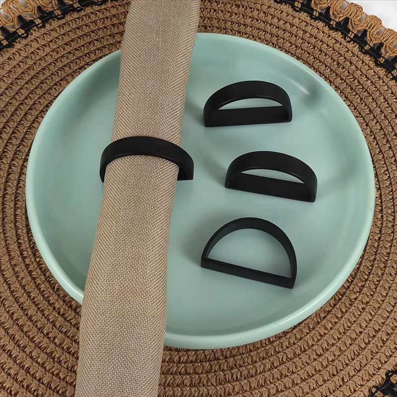 Black Napkin Rings Set of 6 D- - đánh giá và giá Desk Setup Black