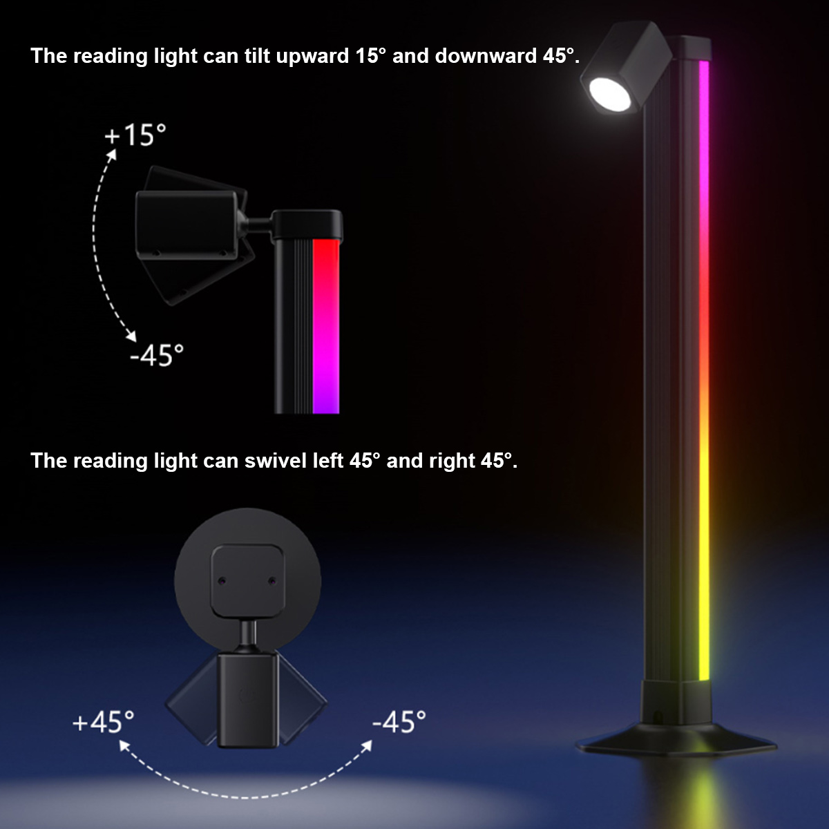 Smart Light Bar LED RGB Music  - đánh giá và giá Desk Setup Black