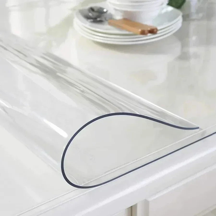 PVC Table Cloth Transparent Cl - đánh giá và giá Desk Setup Wallpaper