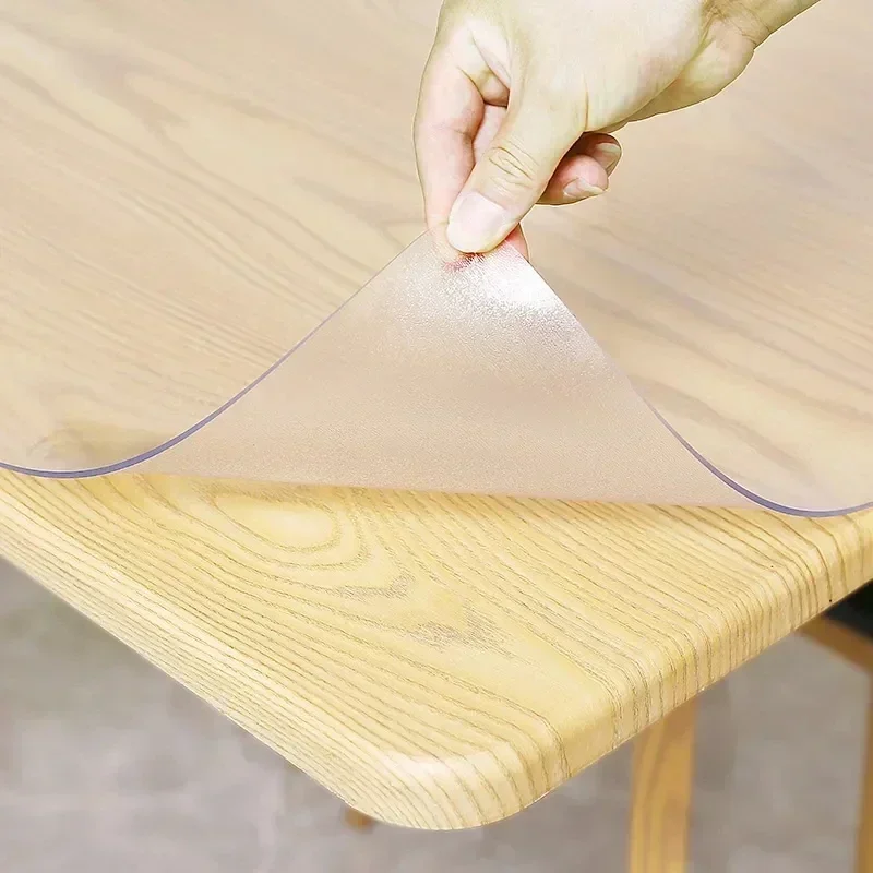 PVC Table Cloth Transparent Cl - đánh giá và giá Desk Setup Wallpaper