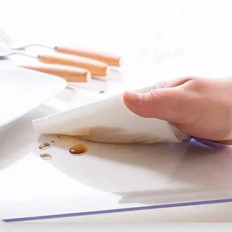 PVC Table Cloth Transparent Cl - đánh giá và giá Desk Setup Wallpaper