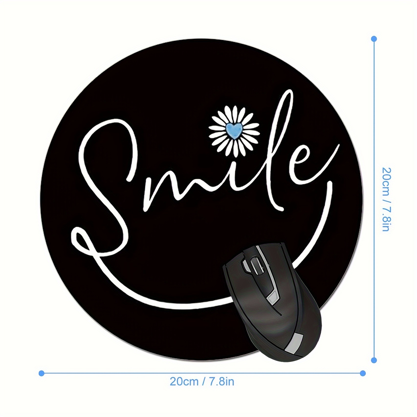 Smile pattern gaming mouse pad - đánh giá và giá Desk Setup Black